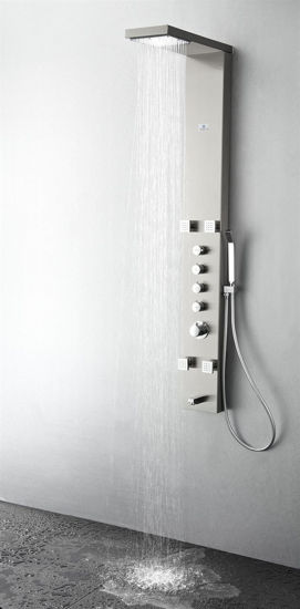 Picture of Fresca Verona Stainless Steel (Brushed Silver) Thermostatic Shower Massage Panel