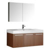 Picture of Fresca Vista 48" Teak Wall Hung Modern Bathroom Vanity w/ Medicine Cabinet