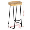 Picture of Gavin Bar Stools 2 pcs Solid Mango Wood