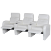 Picture of Home Cinema Recliner Reclining Sofa 3-seat - White