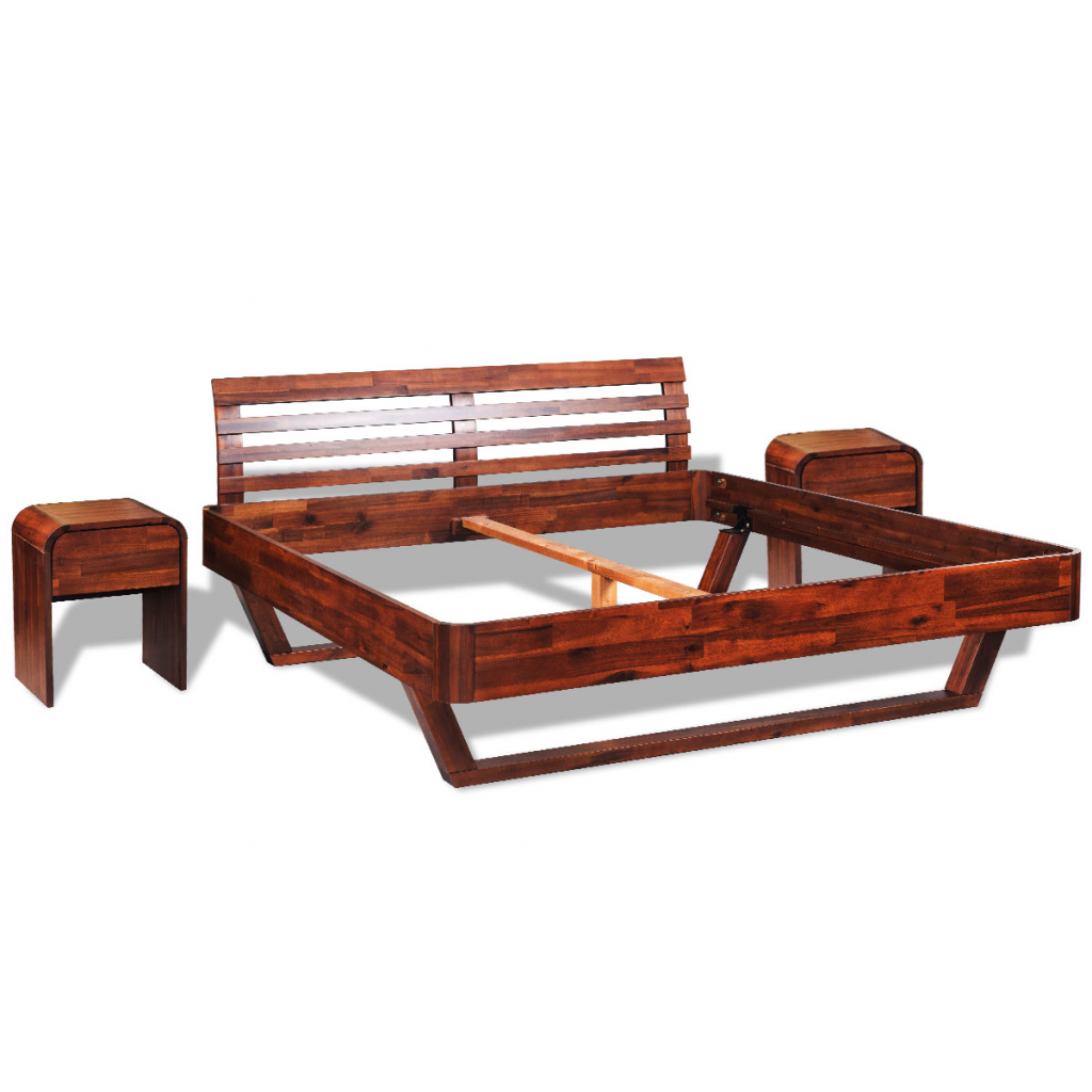 Affordable Variety / King Size Bed Frame with Solid Acacia Wood