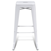 Picture of Kitchen Bar Chair Stools Square - 2 pcs White