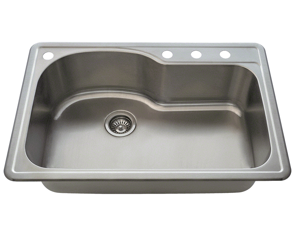 Affordable Variety / Kitchen Offset Single Bowl Topmount Sink