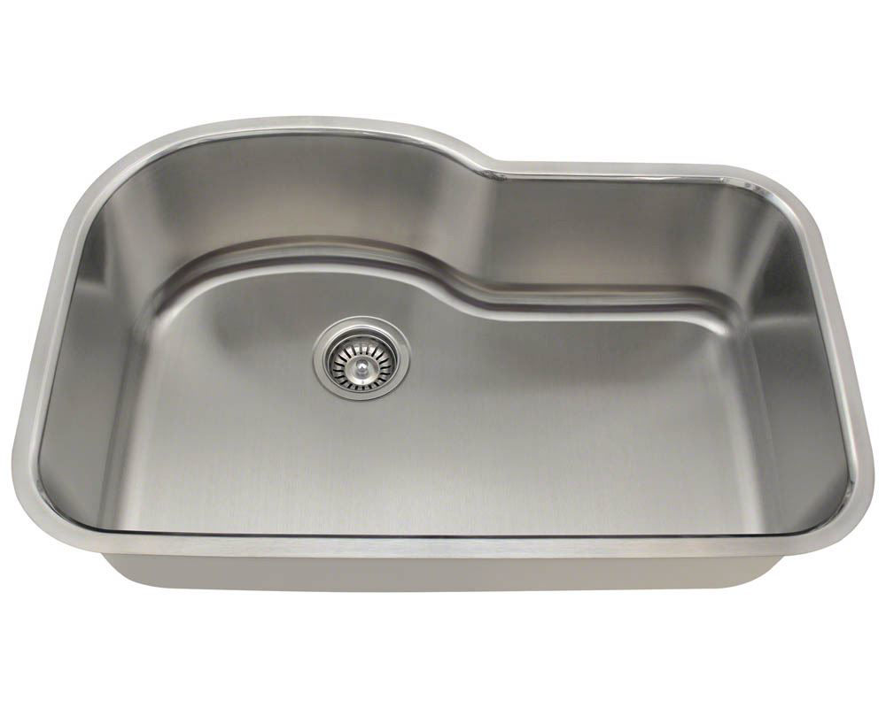 Affordable Variety / Kitchen Stainless Steel Single Bowl Undermount Sink Offset