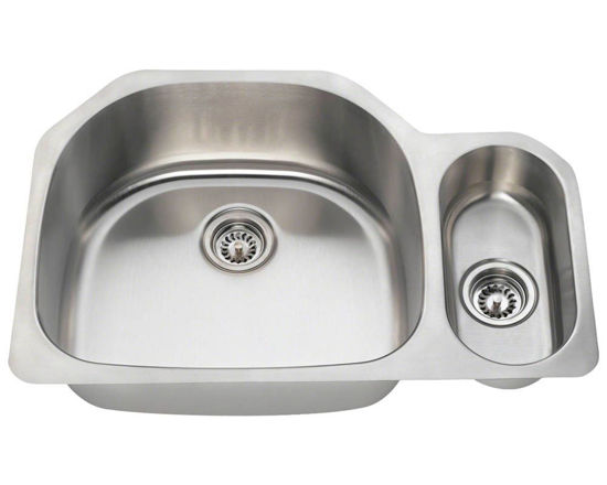 Picture of Kitchen Stainless Steel Double Bowl Undermount Sink Offset