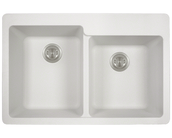 Picture of Kitchen Topmount Sink Double Offset Bowl AstraGranite