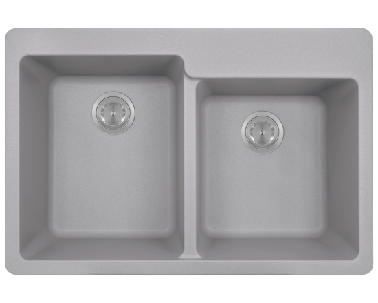 Picture of Kitchen Topmount Sink Double Offset Bowl AstraGranite