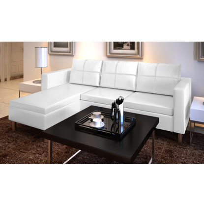 Picture of Living Room L-shaped Sofa - White