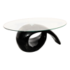 Picture of Living Room Glass Top Coffee Table High Gloss - Black