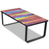 Picture of Living Room Rainbow Printing Glass Coffee Table