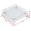 Picture of Living Room Square Glass Coffee Table  - White