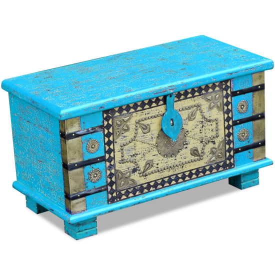 Picture of Living Room Storage Chest - Blue Mango Wood