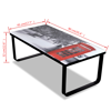 Picture of Living Room Telephone Booth Printing Glass Coffee Table