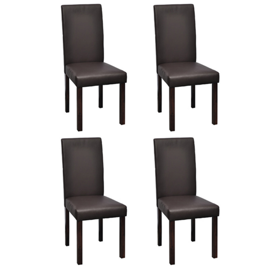 Picture of Modern Dining Chair - Brown 4 pcs