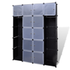 Picture of Modular Cabinet with 14 Compartments - Black/White