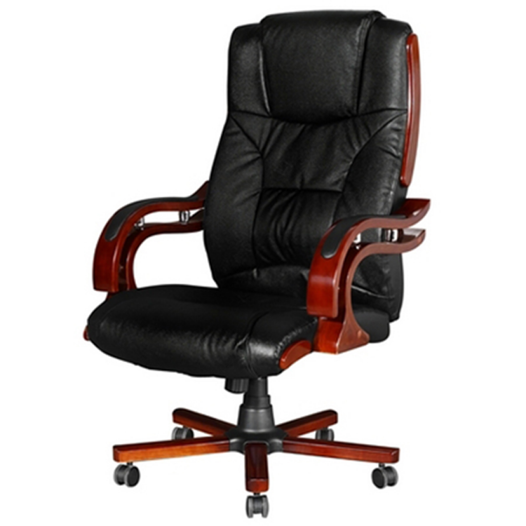 Affordable Variety / Office Chair High Back Real Leather Black