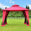 Picture of Outdoor 11'x11' Patio Canopy Tent Gazebo 2-Tier Burgundy