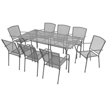 Picture of Outdoor Bistro Set 9pc - Steel Mesh
