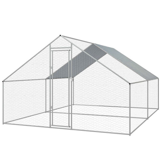 Picture of Outdoor Chicken Cage Galvanized Steel 910x131x66