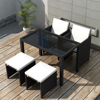 Picture of Outdoor Dining Set Poly Rattan - Black 11 Pcs