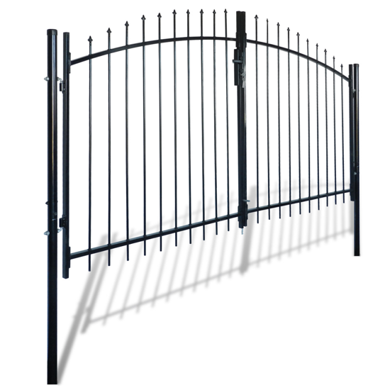 Picture of Outdoor Fence Double Door Gate with Spear Top 10' x 5'