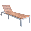 Picture of Outdoor Furniture Chaise Daybed Sun Lounger - Acacia Wood