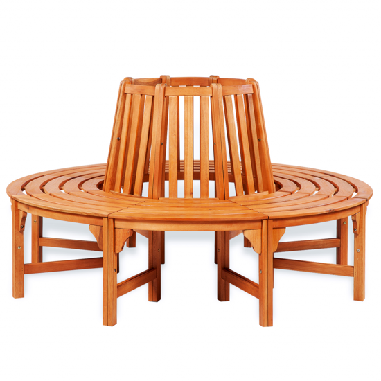 Picture of Outdoor Furniture Circular Wood Tree Bench Seating