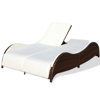 Picture of Outdoor Furniture Double Bed Sunlounger Poly Rattan - Brown