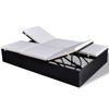 Picture of Outdoor Furniture Double Sofa Bed Sunlounger Poly Rattan - Black