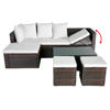Picture of Outdoor Garden Lounge Set - Poly Rattan - Brown