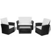 Picture of Outdoor Garden Sofa Set - Poly Rattan - Black