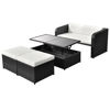 Picture of Outdoor Garden Sofa Set - Poly Rattan - Black