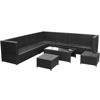 Picture of Outdoor Garden Sofa Set - Poly Rattan - Black