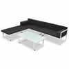 Picture of Outdoor Garden Sofa Set - Textiel Aluminum - Black and White