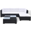 Picture of Outdoor Garden Sofa Set Black Poly Rattan - 14 Piece