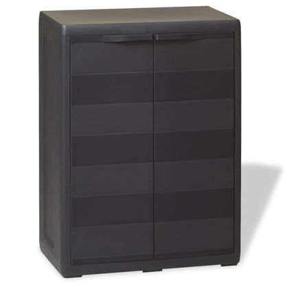 Picture of Outdoor Garden Storage Cabinet with 1 Shelf - Black