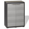 Picture of Outdoor Garden Storage Cabinet with 1 Shelf - Black and Gray