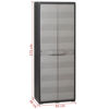 Picture of Outdoor Garden Storage Cabinet with 3 Shelves - Black and Gray