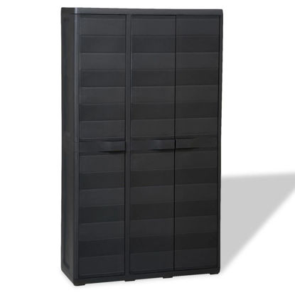 Picture of Outdoor Garden Storage Cabinet with 4 Shelves - Black