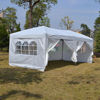 Picture of Outdoor Gazebo Tent 10' x 20" Easy Pop Up with 6 Walls - White