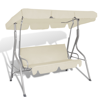 Picture of Outdoor 3-Person Swing Bench - Sand White