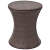 Picture of Outdoor Ice Cooler Bucket Table Poly Rattan - Brown