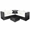 Picture of Outdoor Lounge Set - Poly Rattan - Black