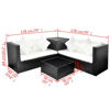 Picture of Outdoor Lounge Set - Poly Rattan - Black
