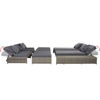 Picture of Outdoor Lounge Set - Poly Rattan - Gray