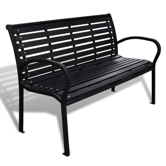 Picture of Outdoor Patio Bench with Steel Frame