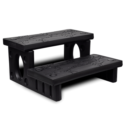 Picture of Outdoor Patio Spa Steps Non-Slip Plastic Multipurpose - Black