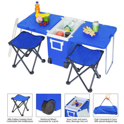 Picture of Outdoor Picnic Cooler with Table and 2 Chairs