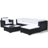 Picture of Outdoor Poly Rattan Garden Sofa Set  - Black 17 Piece