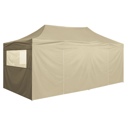 Picture of Outdoor Pop-Up Tent Gazebo Marquee with 4 Side Walls 19.7'x9.8' - Cream White